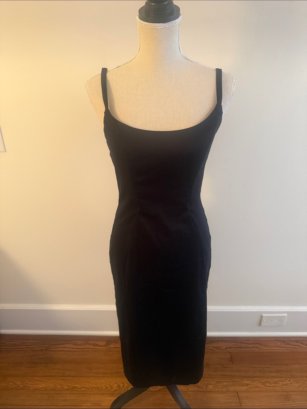 NEW Pin Up Girl Couture Clothing Black Sheath midi dress size medium NWT